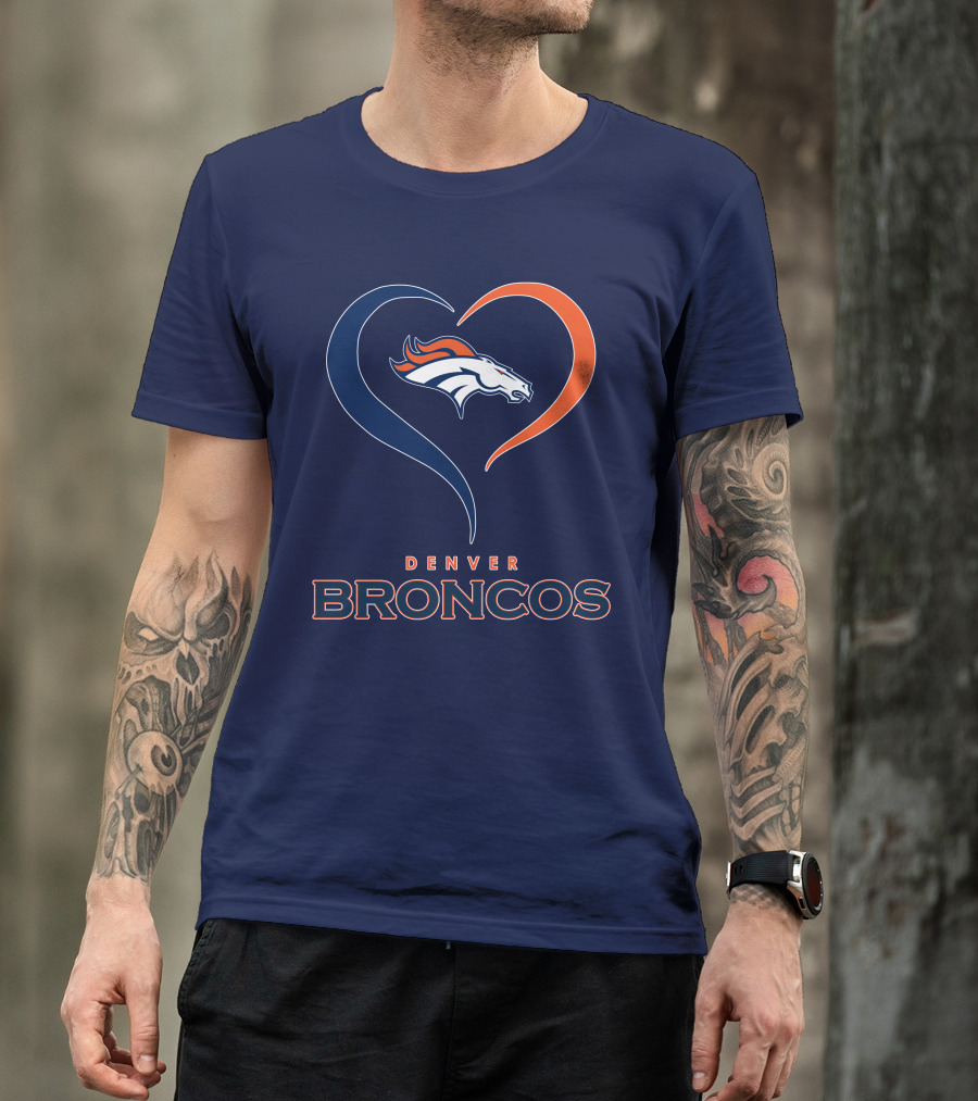 Denver Broncos Heart Logo In My Heart T-Shirt