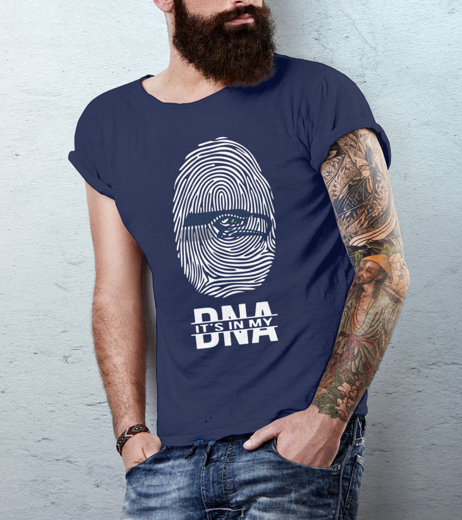 Seattle Seahawks Fingerprint It's In My DNA T-Shirt