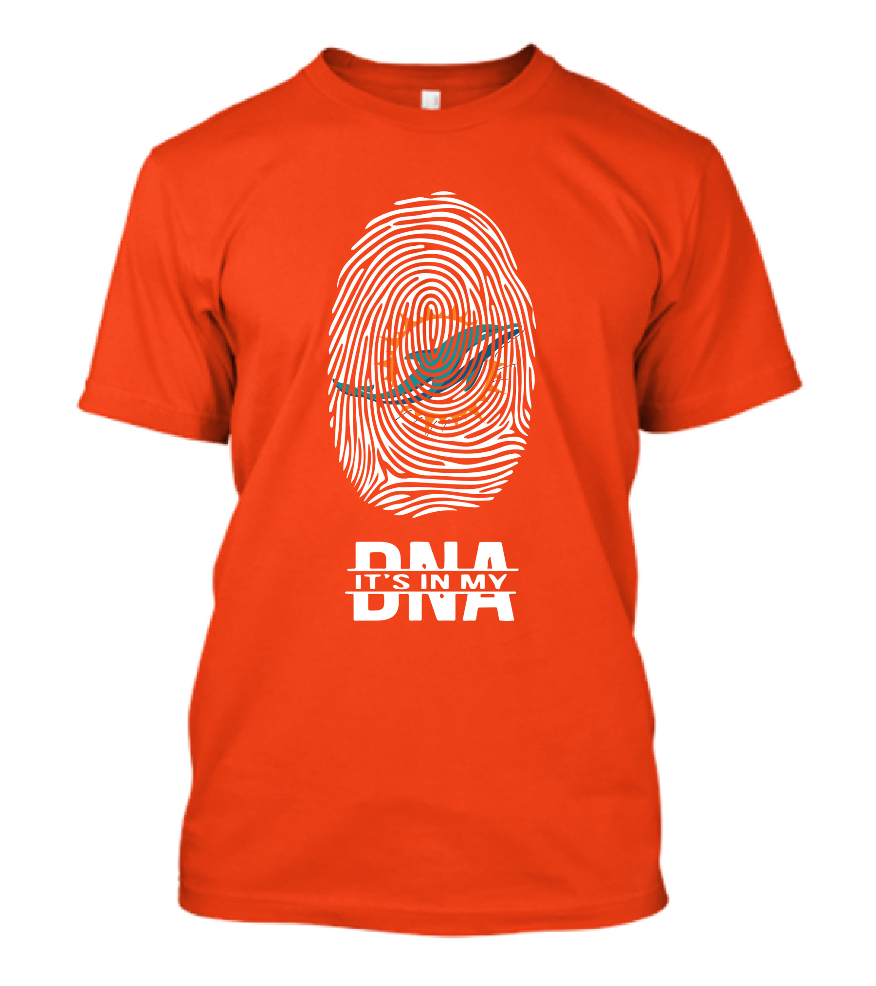 Miami Dolphins It's In My DNA Fingerprint T-Shirt