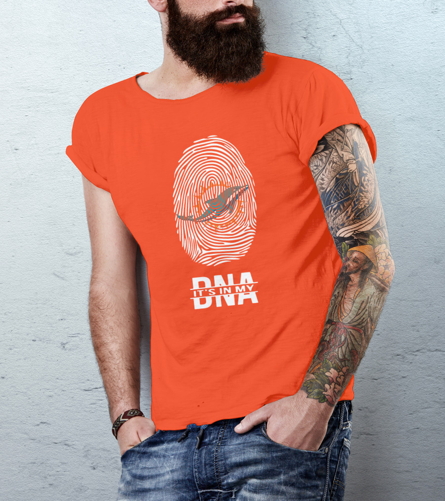 Miami Dolphins It's In My DNA Fingerprint T-Shirt