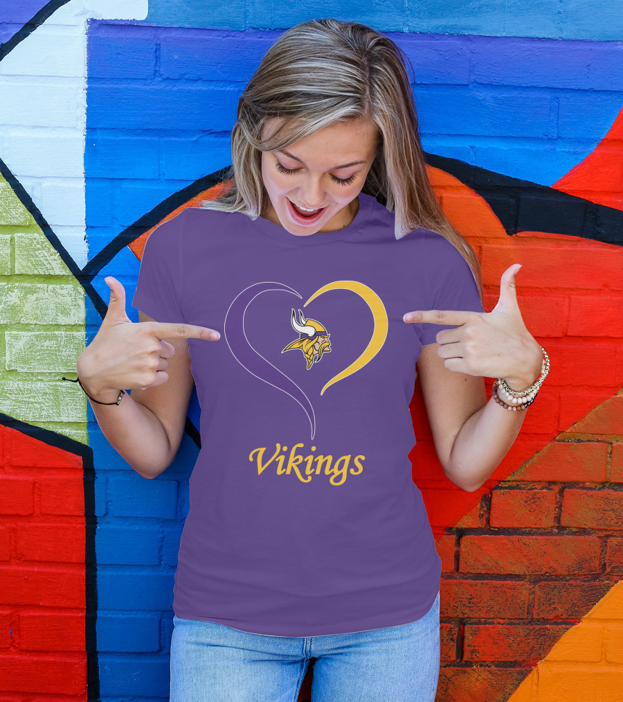 Minnesota Vikings Heart Logo In My Heart T-Shirt