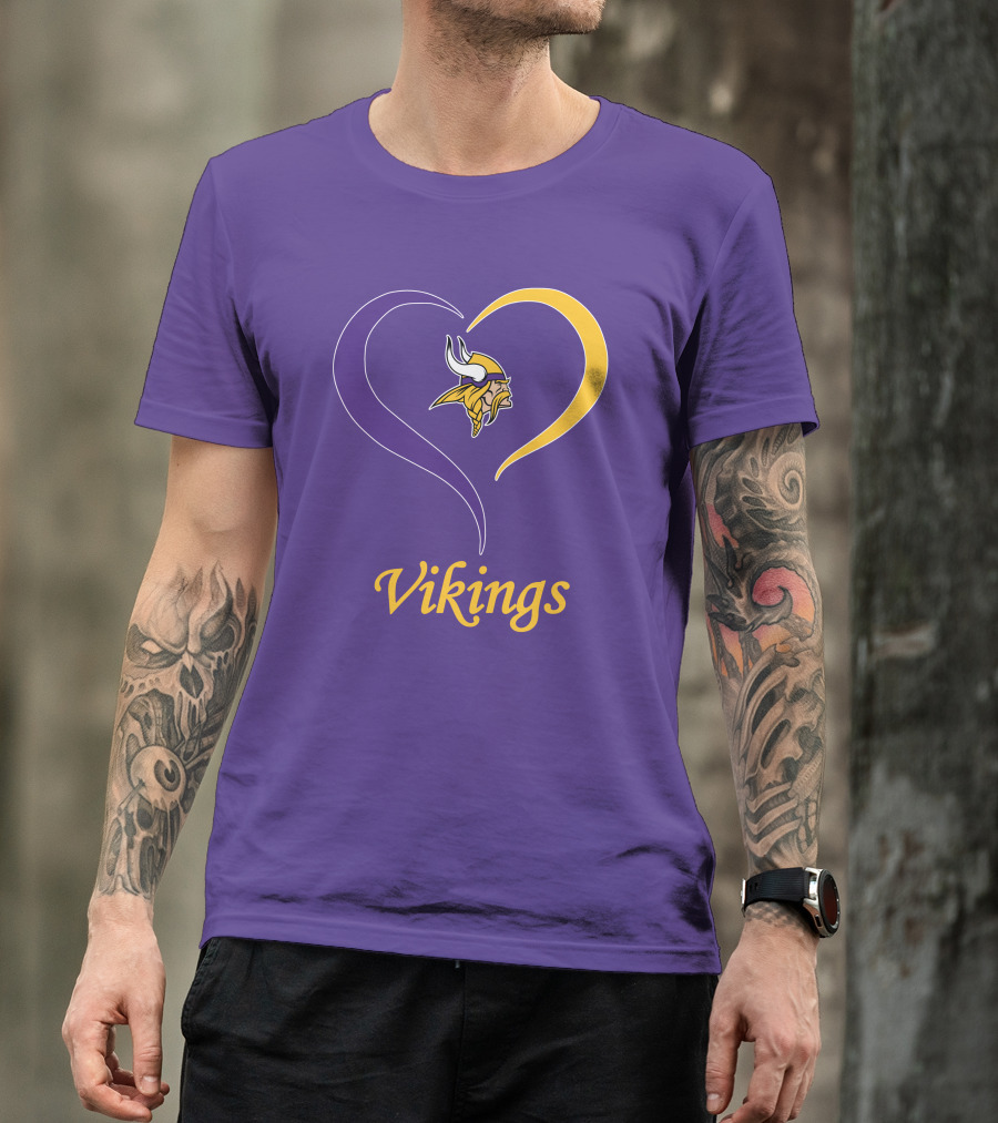 Minnesota Vikings Heart Logo In My Heart T-Shirt