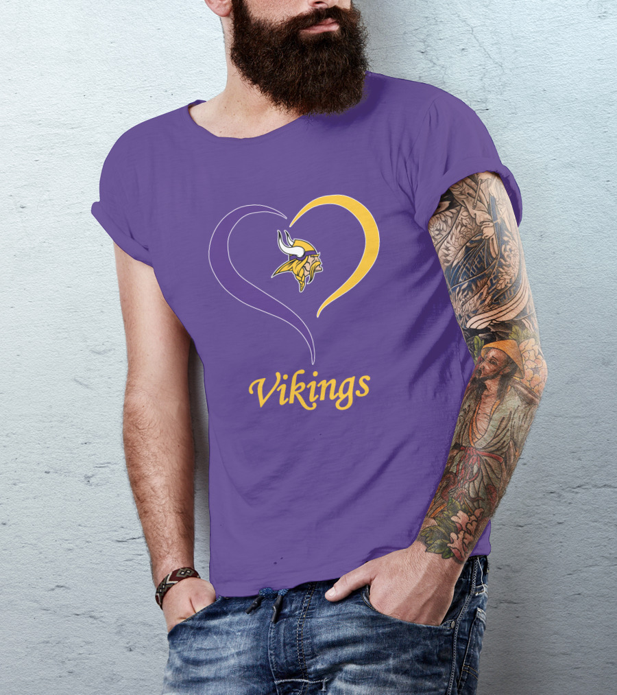 Minnesota Vikings Heart Logo In My Heart T-Shirt