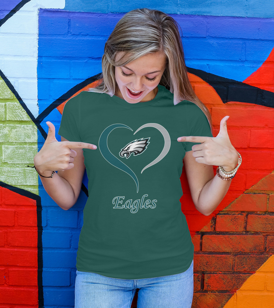 Eagles Heart Emblem With Philadelphia Iconic T-Shirt