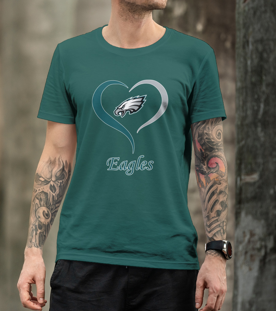 Eagles Heart Emblem With Philadelphia Iconic T-Shirt