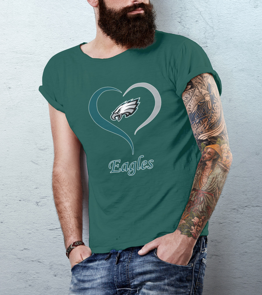 Eagles Heart Emblem With Philadelphia Iconic T-Shirt