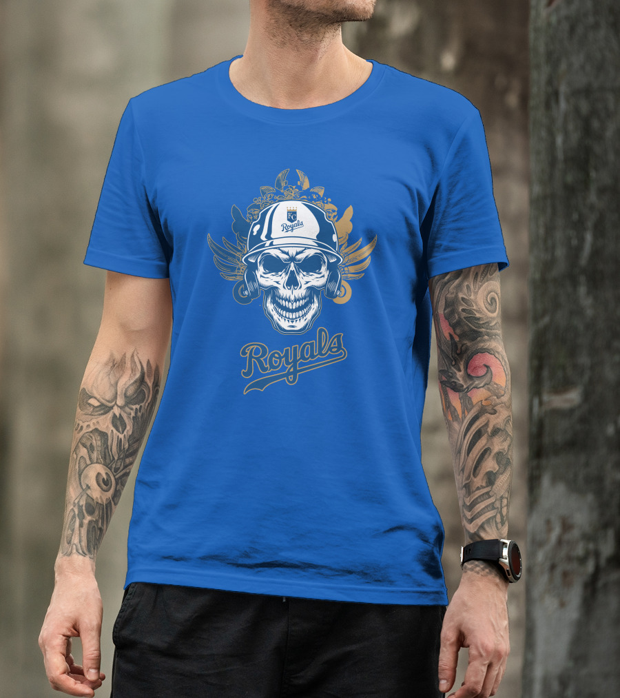 Kansas City Royals Skull Helmet T-Shirt