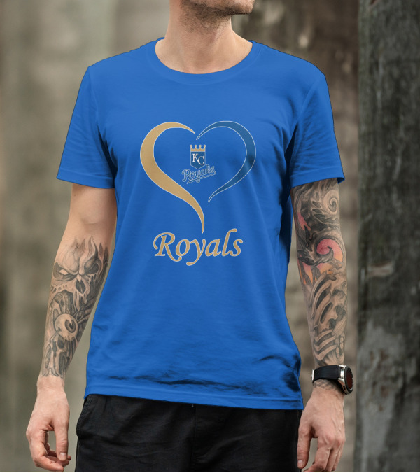 Kansas City Royals Heart Emblem Royals T-Shirt