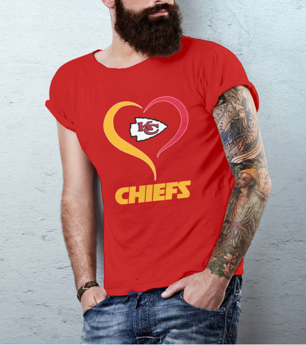 Kansas City Chiefs Heart Logo Chiefs T-Shirt