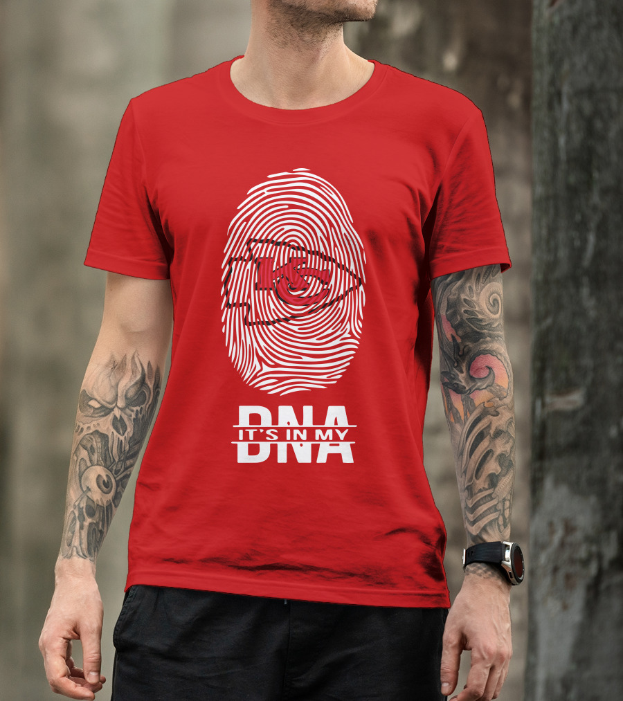 Kansas City Chiefs KC Fingerprint It's In My DNA T-Shirt