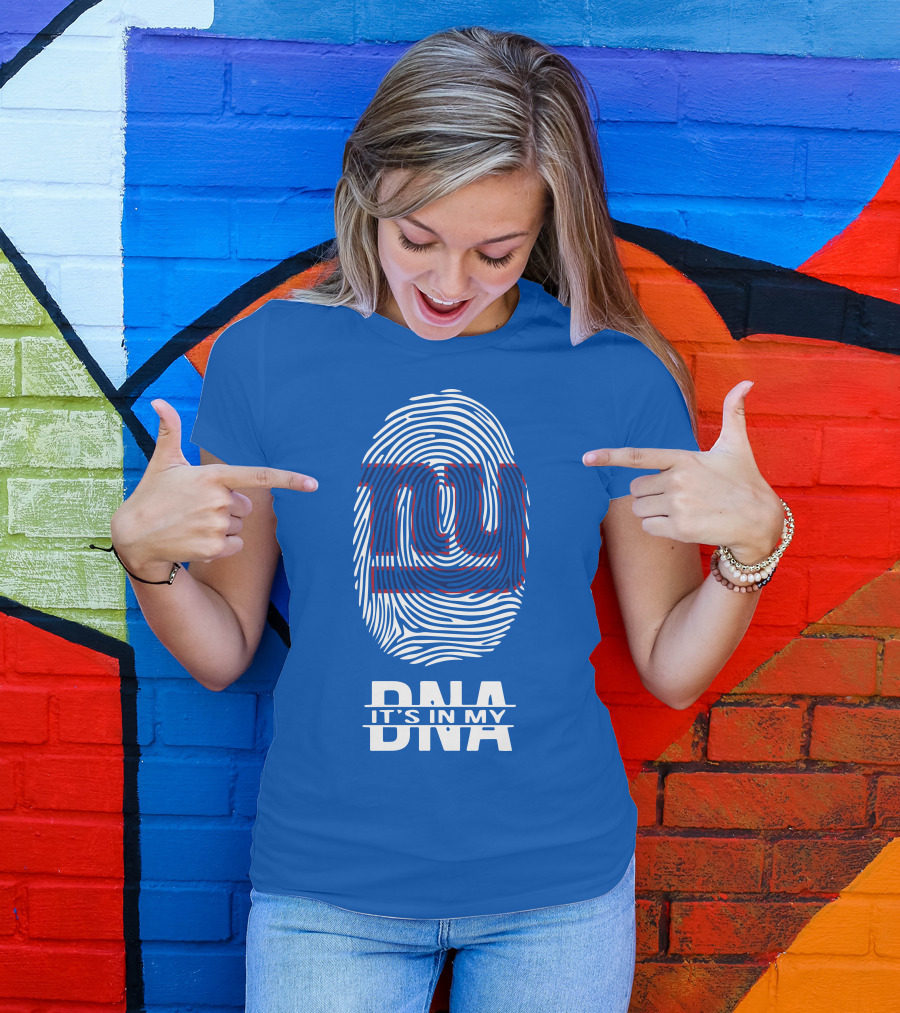 New York Giants Fingerprint Logo It's In My DNA T-Shirt