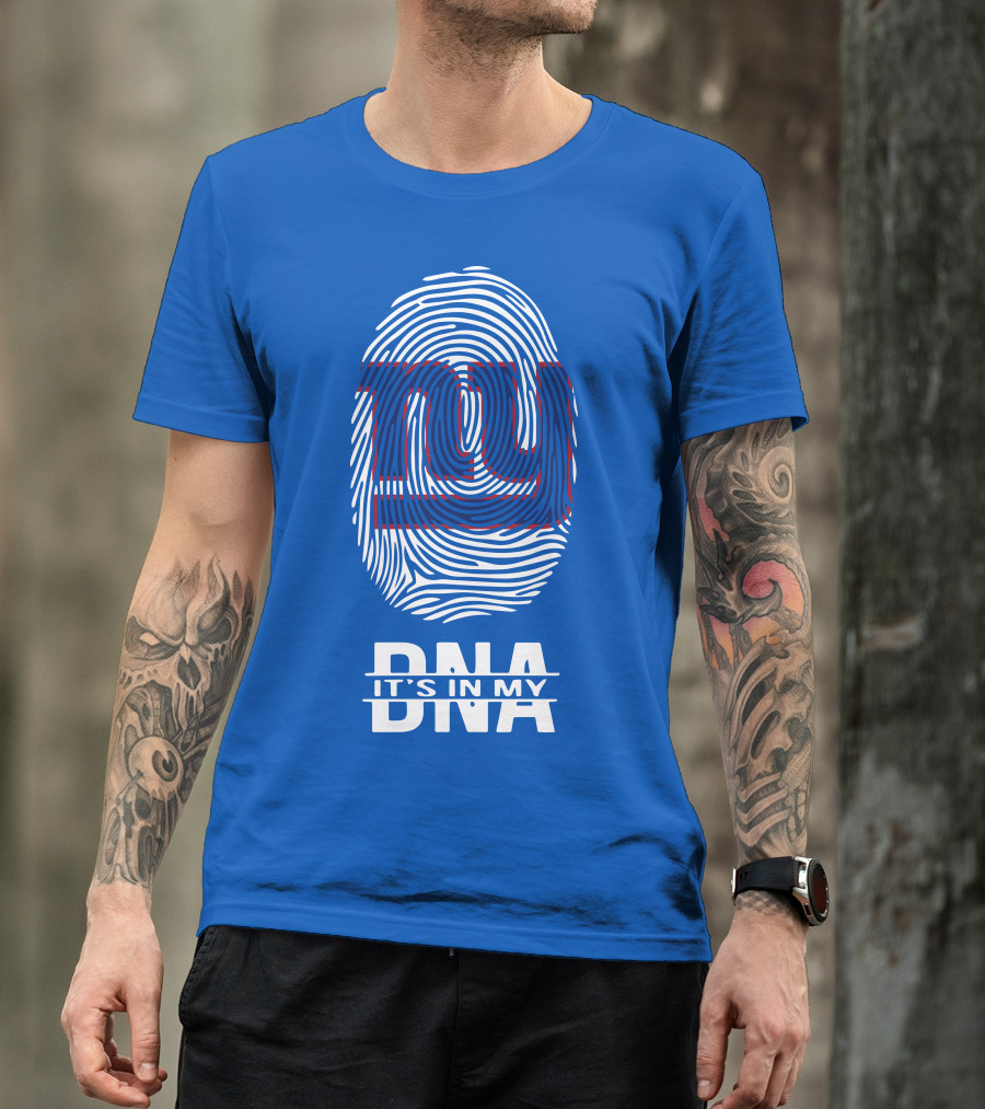 New York Giants Fingerprint Logo It's In My DNA T-Shirt