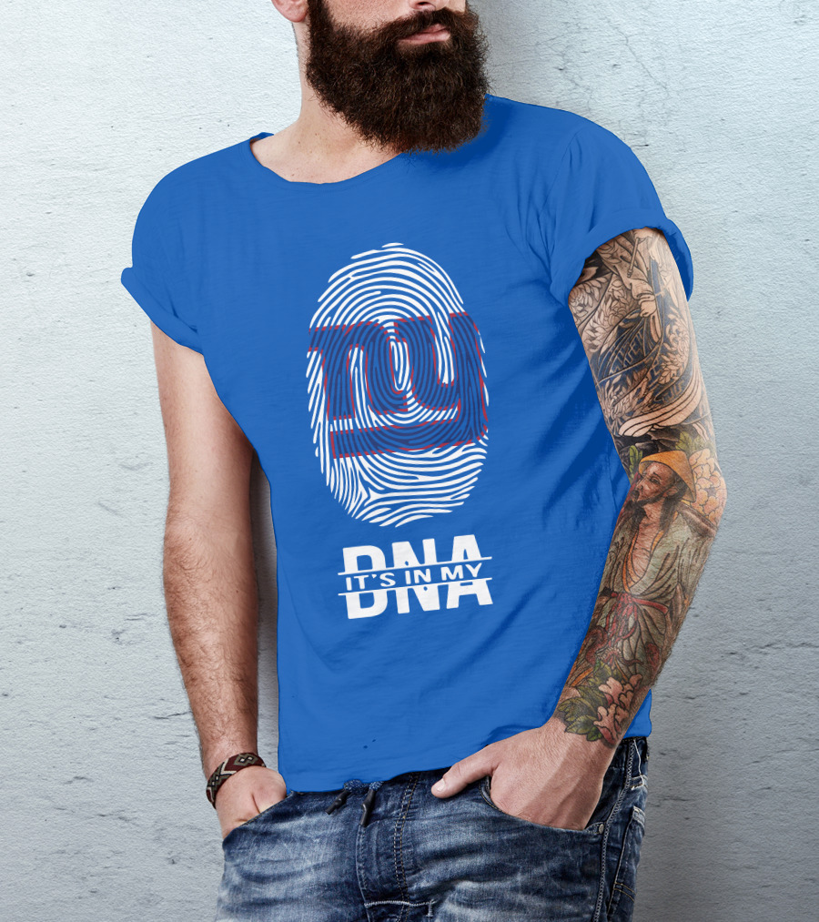New York Giants Fingerprint Logo It's In My DNA T-Shirt