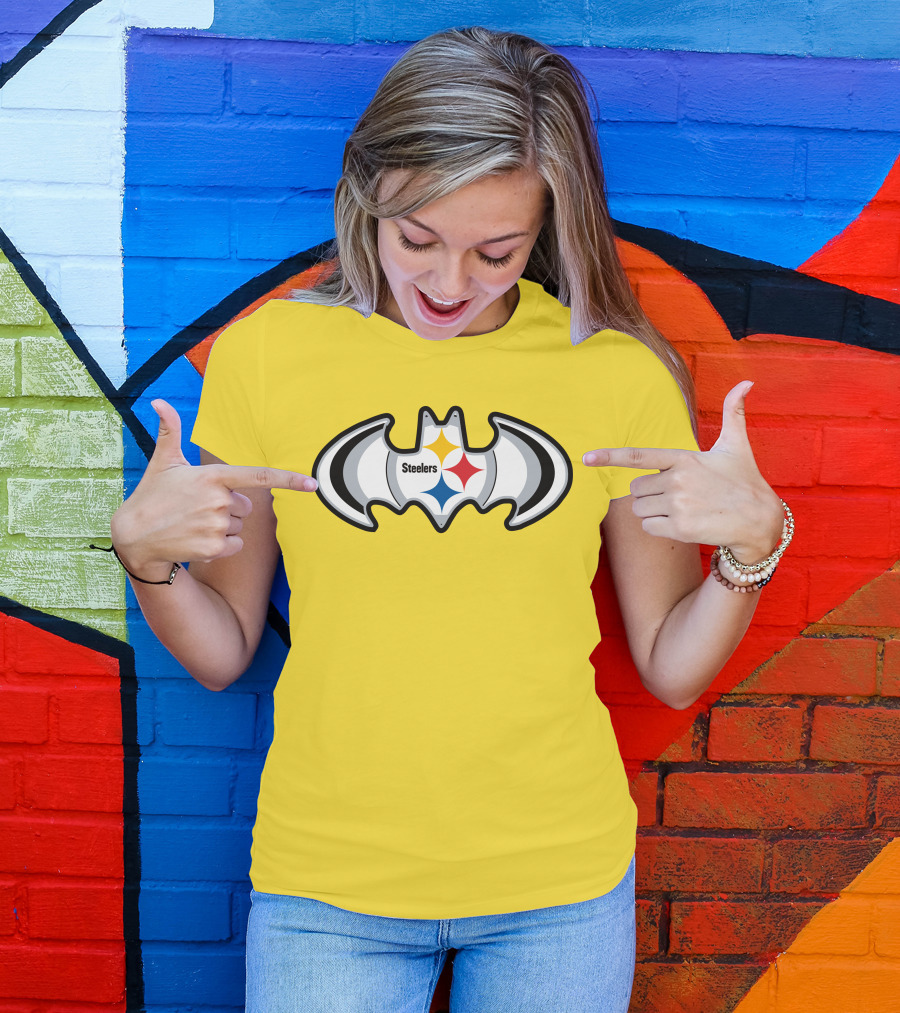 Steelers Batman Logo Pittsburgh Steelers Are Coming T-Shirt