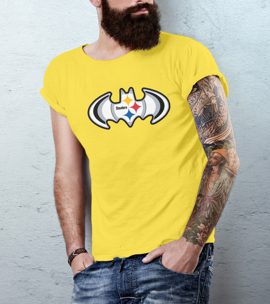 Steelers Batman Logo Pittsburgh Steelers Are Coming T-Shirt