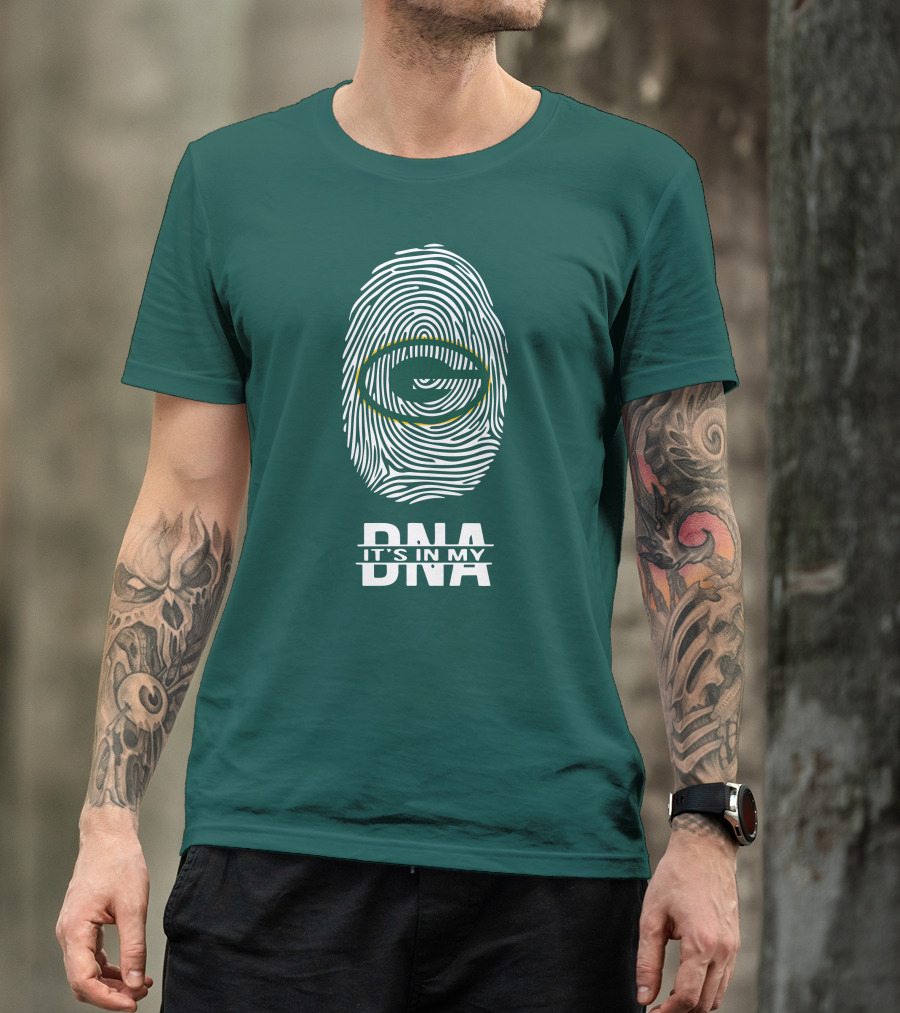 Green Bay Packers DNA It's In My DNA Fingerprint T-Shirt