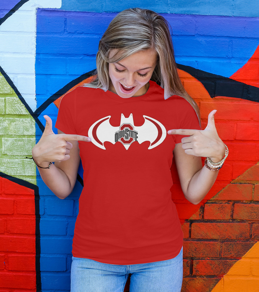 Ohio State Buckeyes Batman Concept T-Shirt