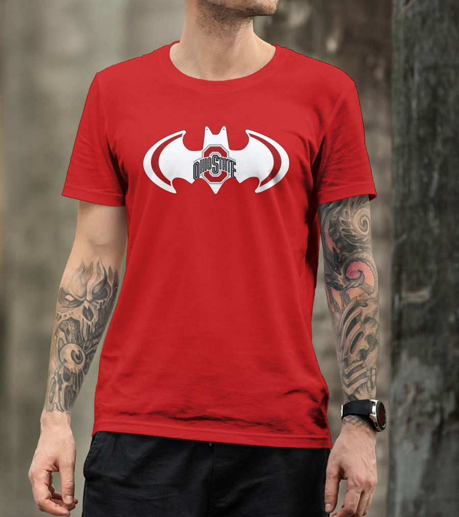 Ohio State Buckeyes Batman Concept T-Shirt
