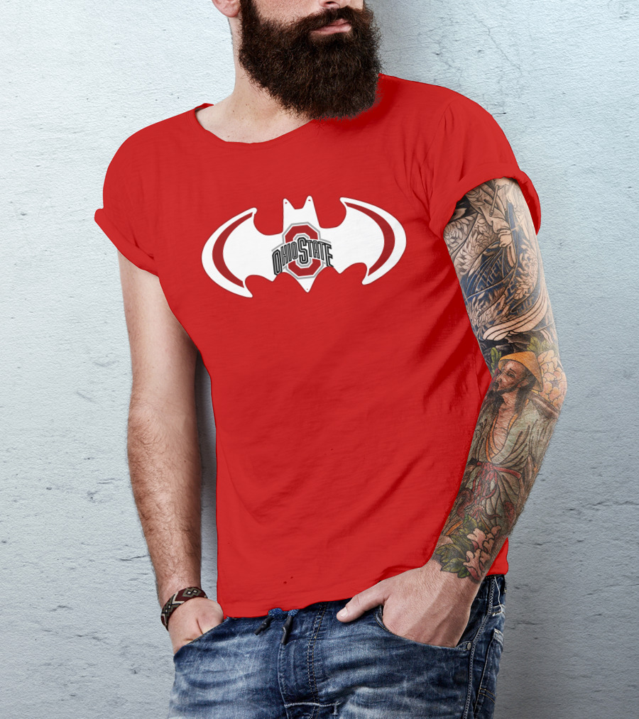 Ohio State Buckeyes Batman Concept T-Shirt