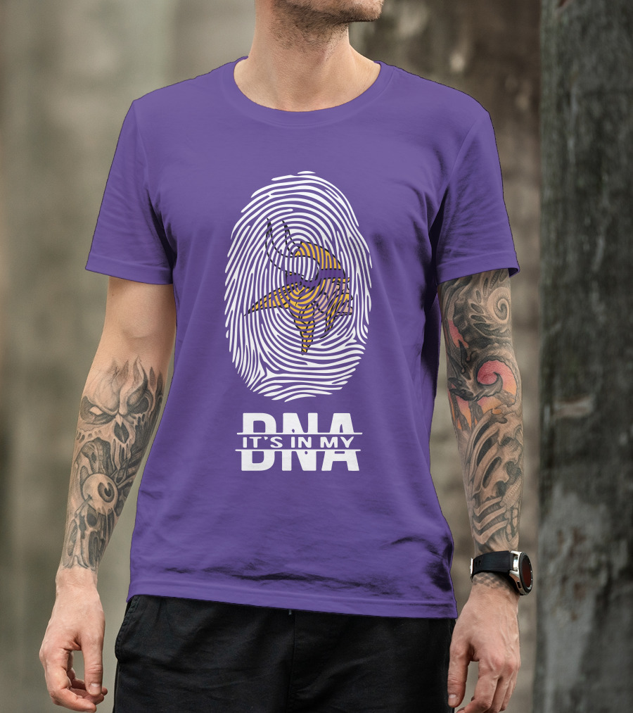 Minnesota Vikings It's In My DNA Fingerprint T-Shirt