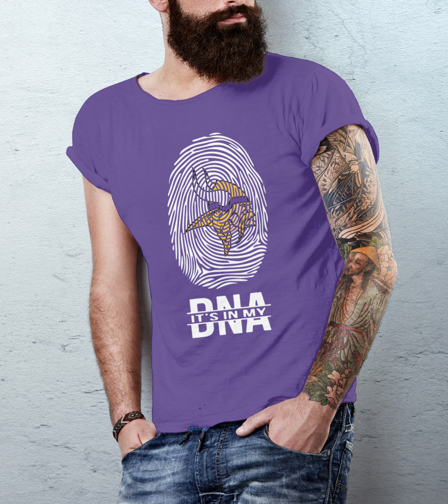 Minnesota Vikings It's In My DNA Fingerprint T-Shirt