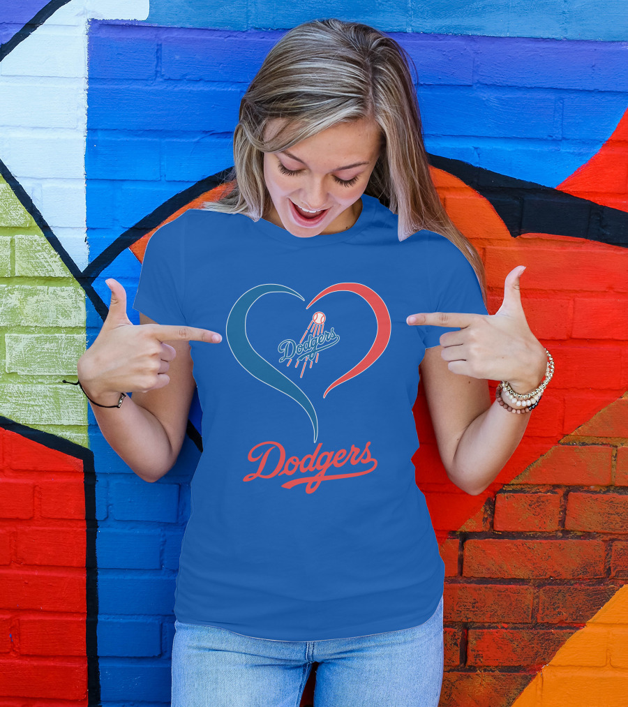 Los Angeles Dodgers Heart T-Shirt