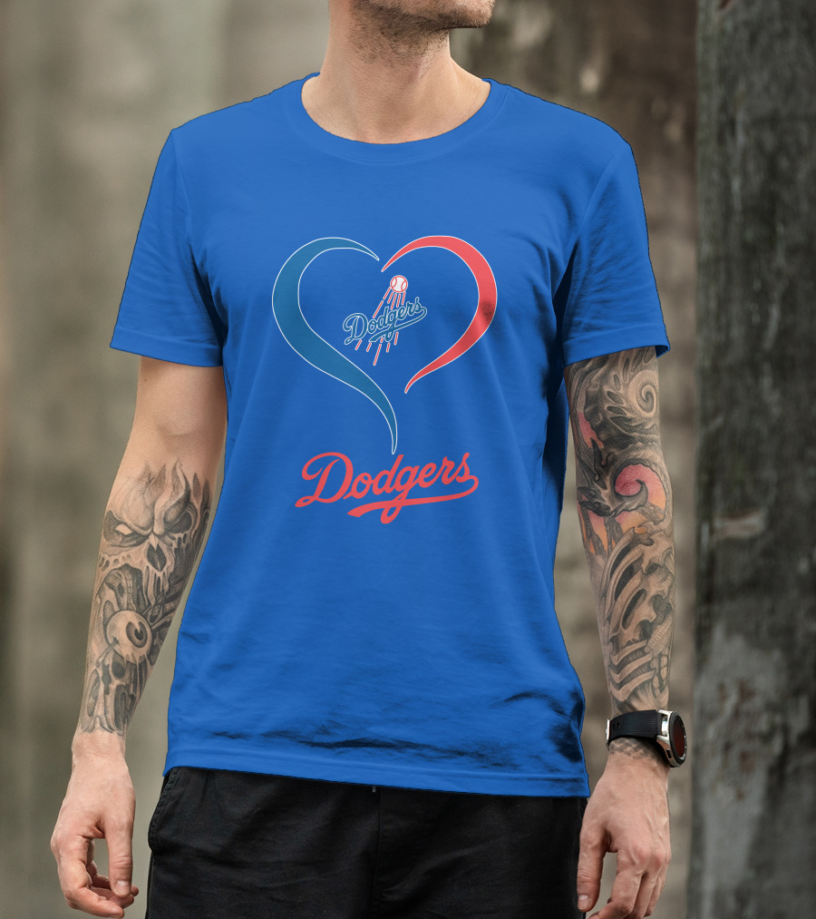 Los Angeles Dodgers Heart T-Shirt