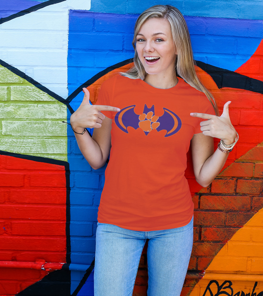 Clemson Tigers Paw Bat T-Shirt