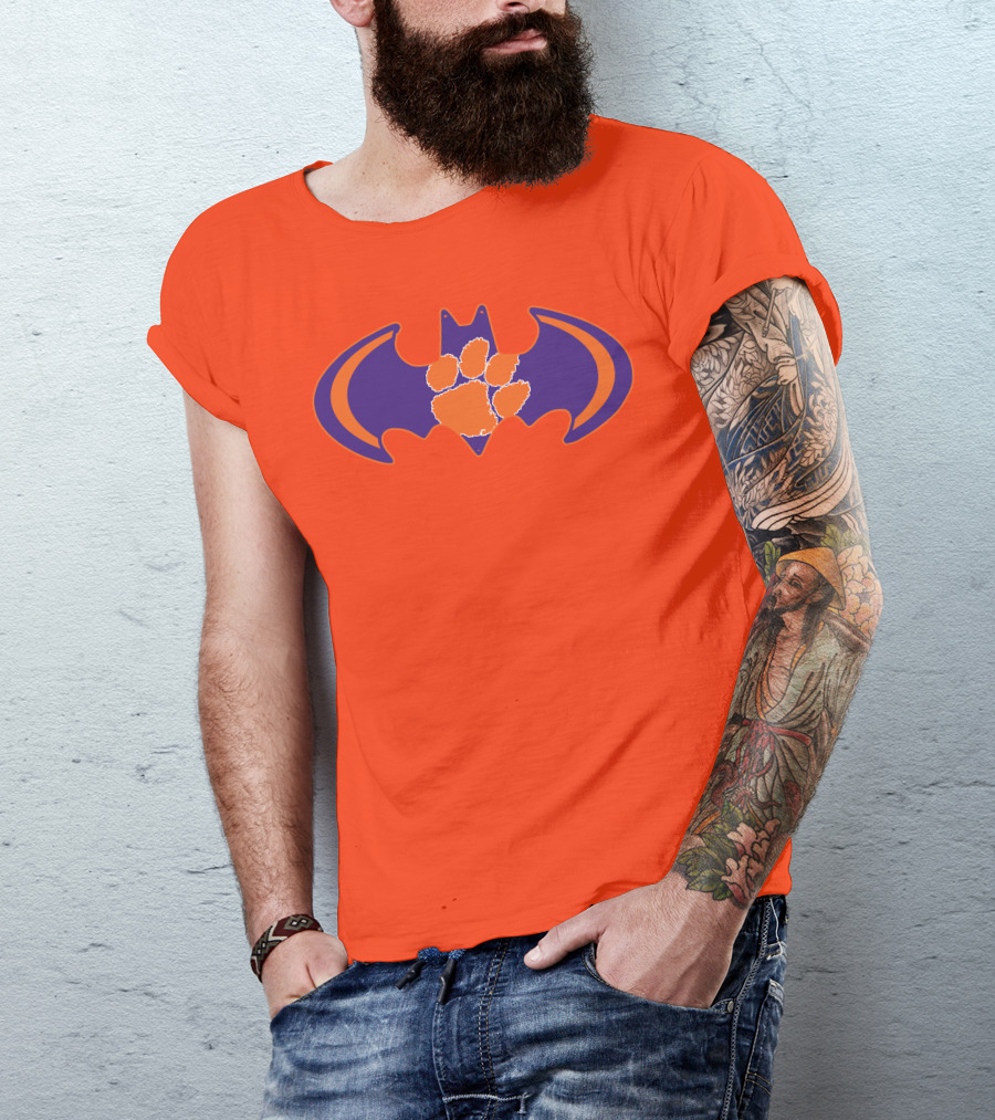 Clemson Tigers Paw Bat T-Shirt