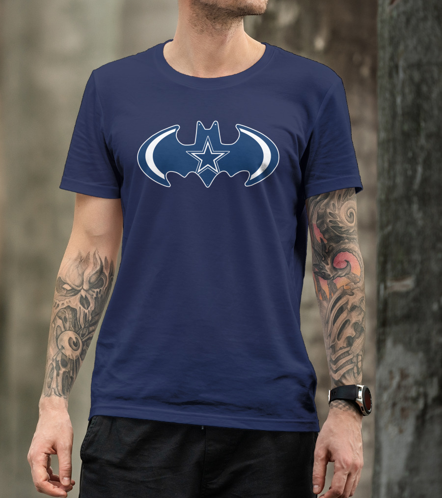Dallas Cowboys Are Coming Batman Symbol Star T-Shirt