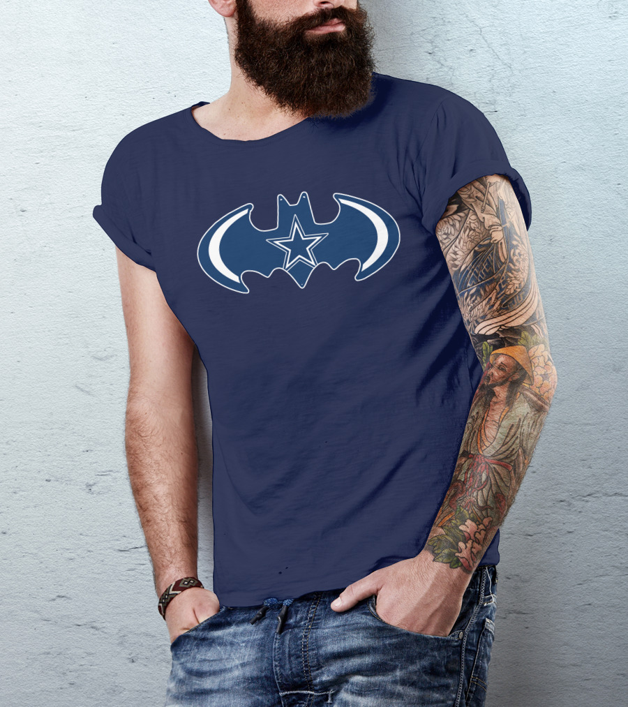 Dallas Cowboys Are Coming Batman Symbol Star T-Shirt