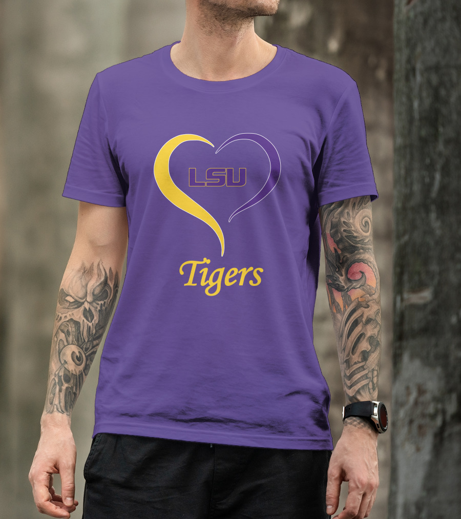 LSU Tigers Heart Symbol Pride T-Shirt