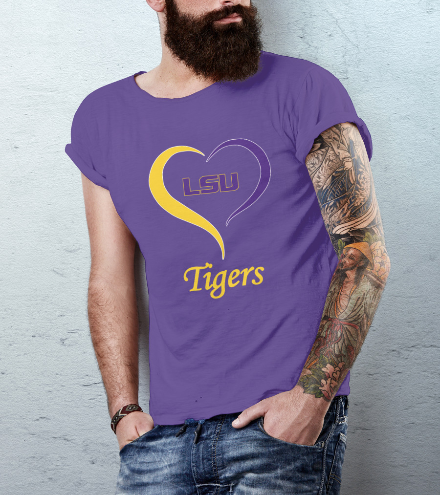 LSU Tigers Heart Symbol Pride T-Shirt
