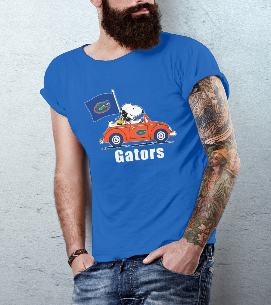 Florida Gators Snoopy Driving With Woodstock T-Shirt