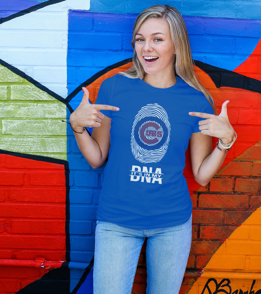 Chicago Cubs It's In My Dna Fingerprint T-Shirt