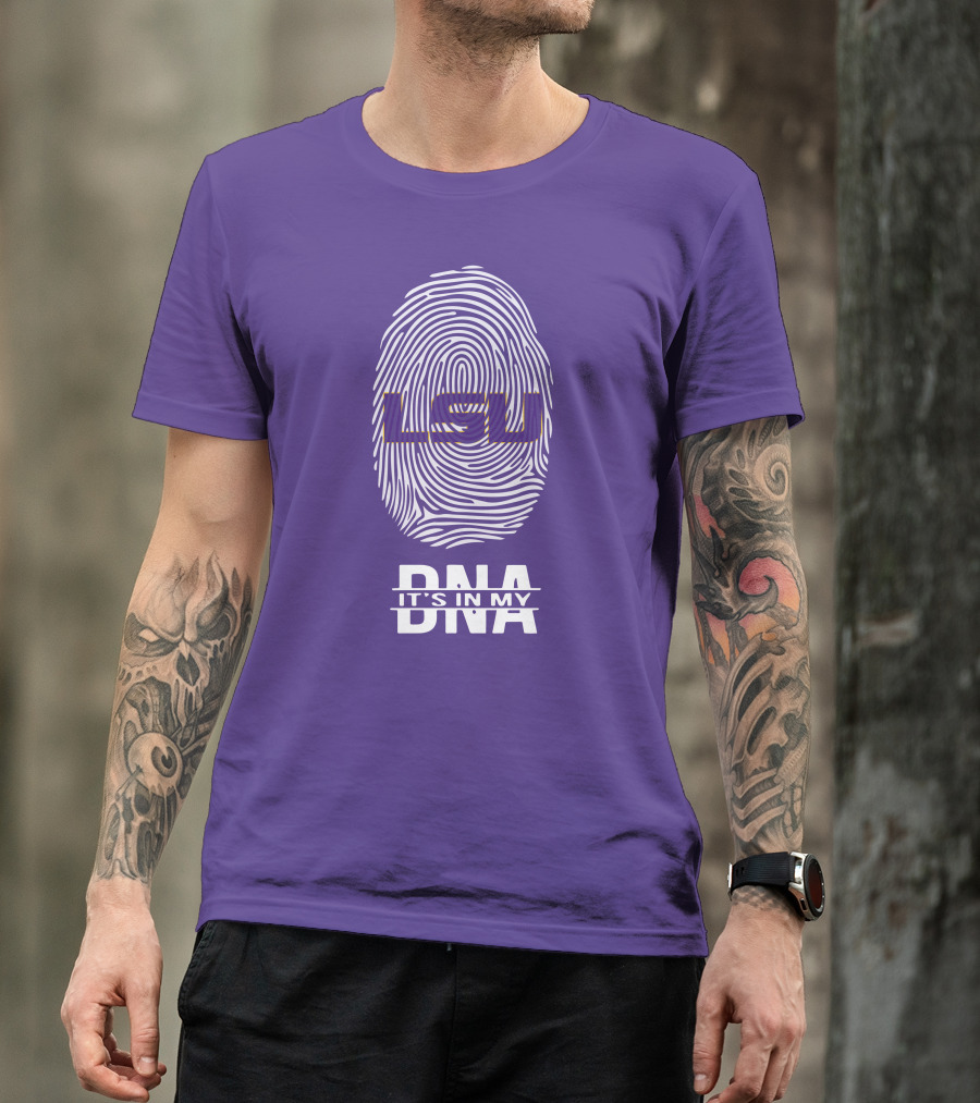 Lsu It's In My Dna Fingerprint Tiger Spirit T-Shirt