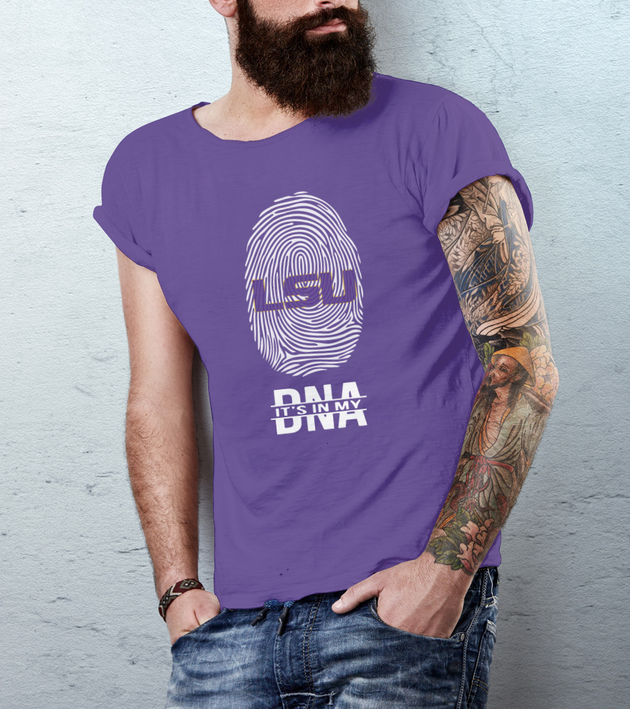 Lsu It's In My Dna Fingerprint Tiger Spirit T-Shirt