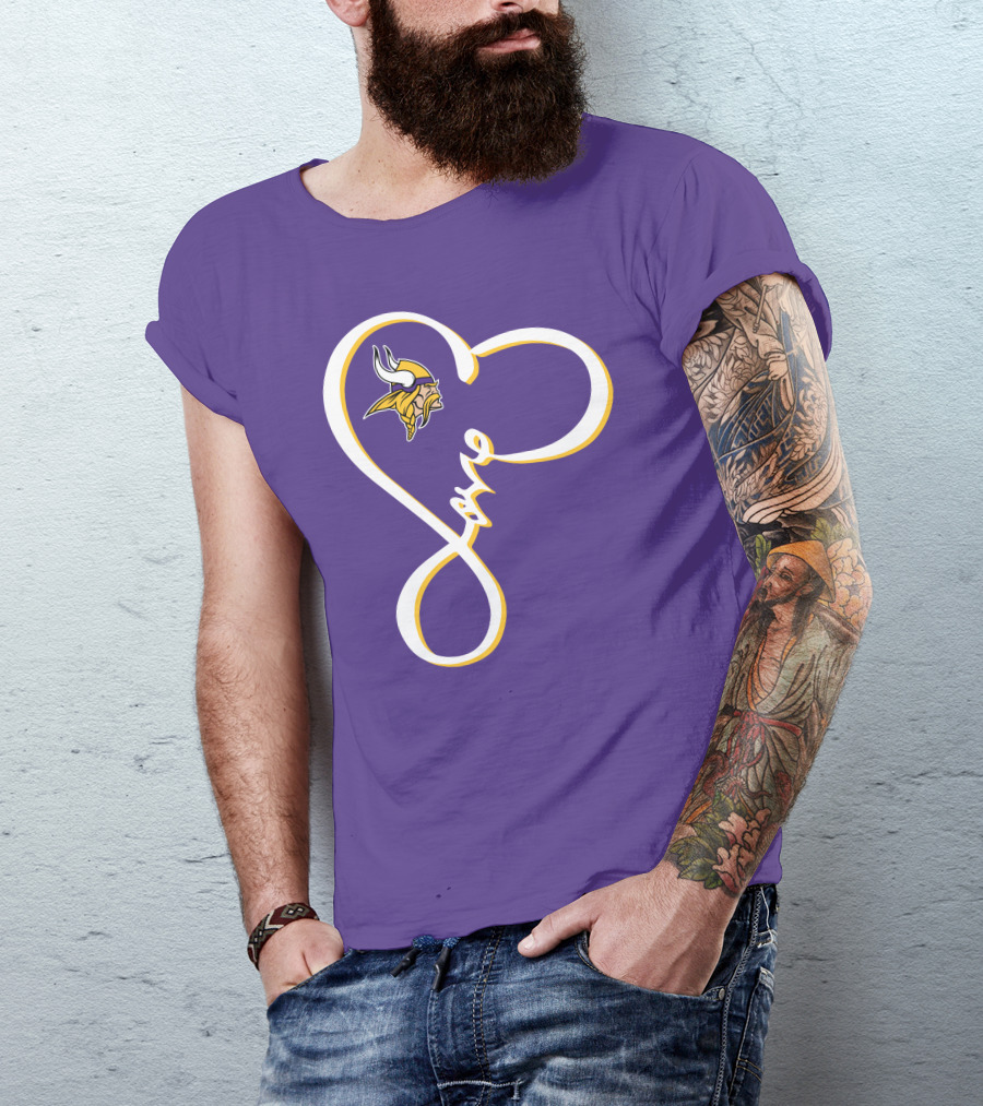Love Minnesota Vikings Heart T-Shirt
