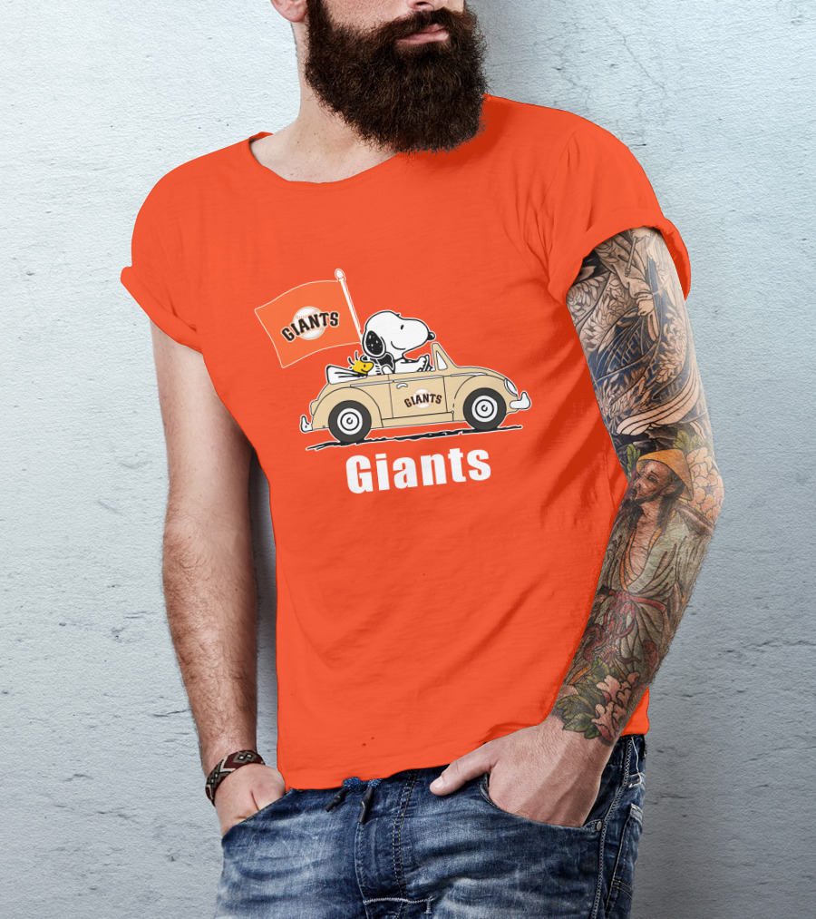Giants Snoopy Car Adventure T-Shirt