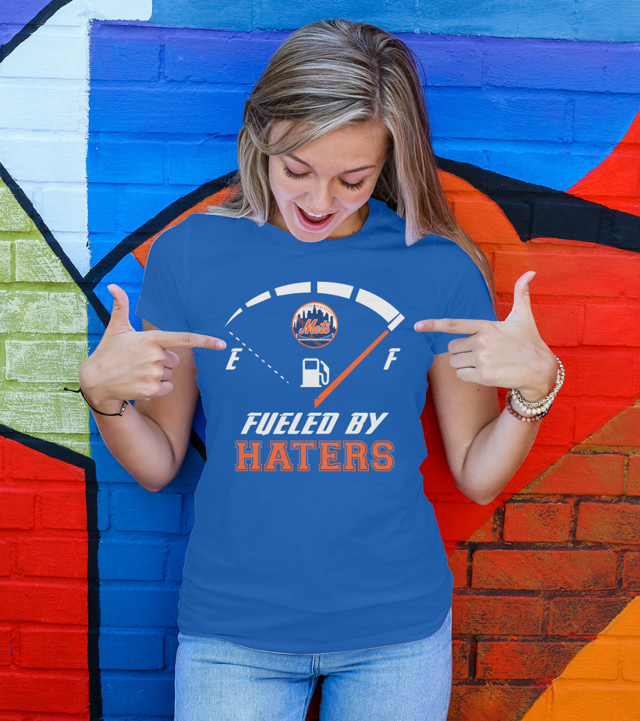 New York Mets Fueled By Haters Fuel Gauge T-Shirt