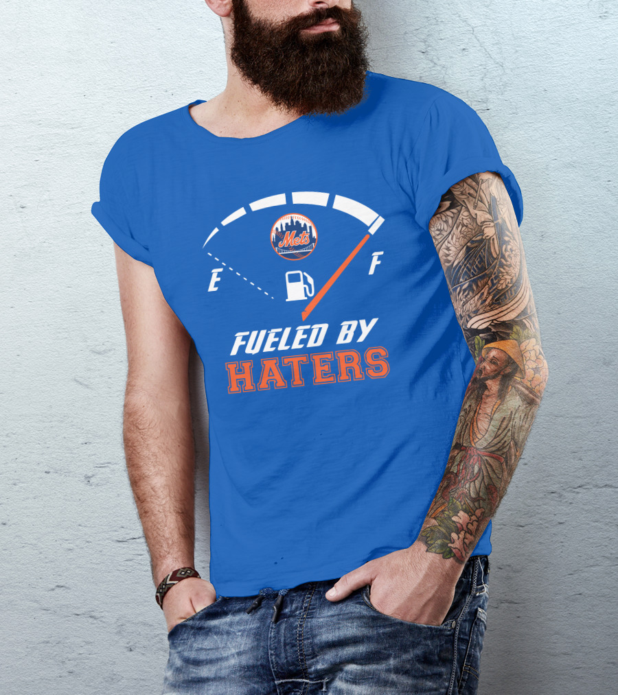 New York Mets Fueled By Haters Fuel Gauge T-Shirt