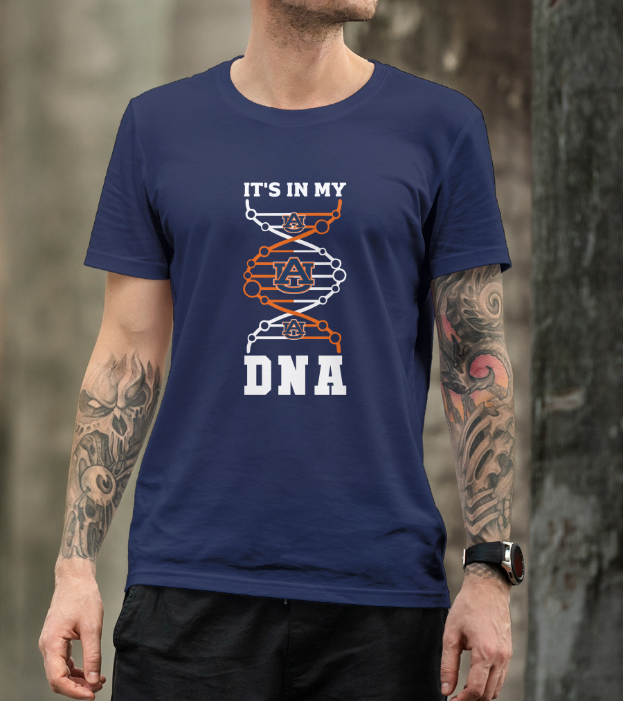Auburn Tigers It's In My DNA Auburn University Logo DNA Strand T-Shirt