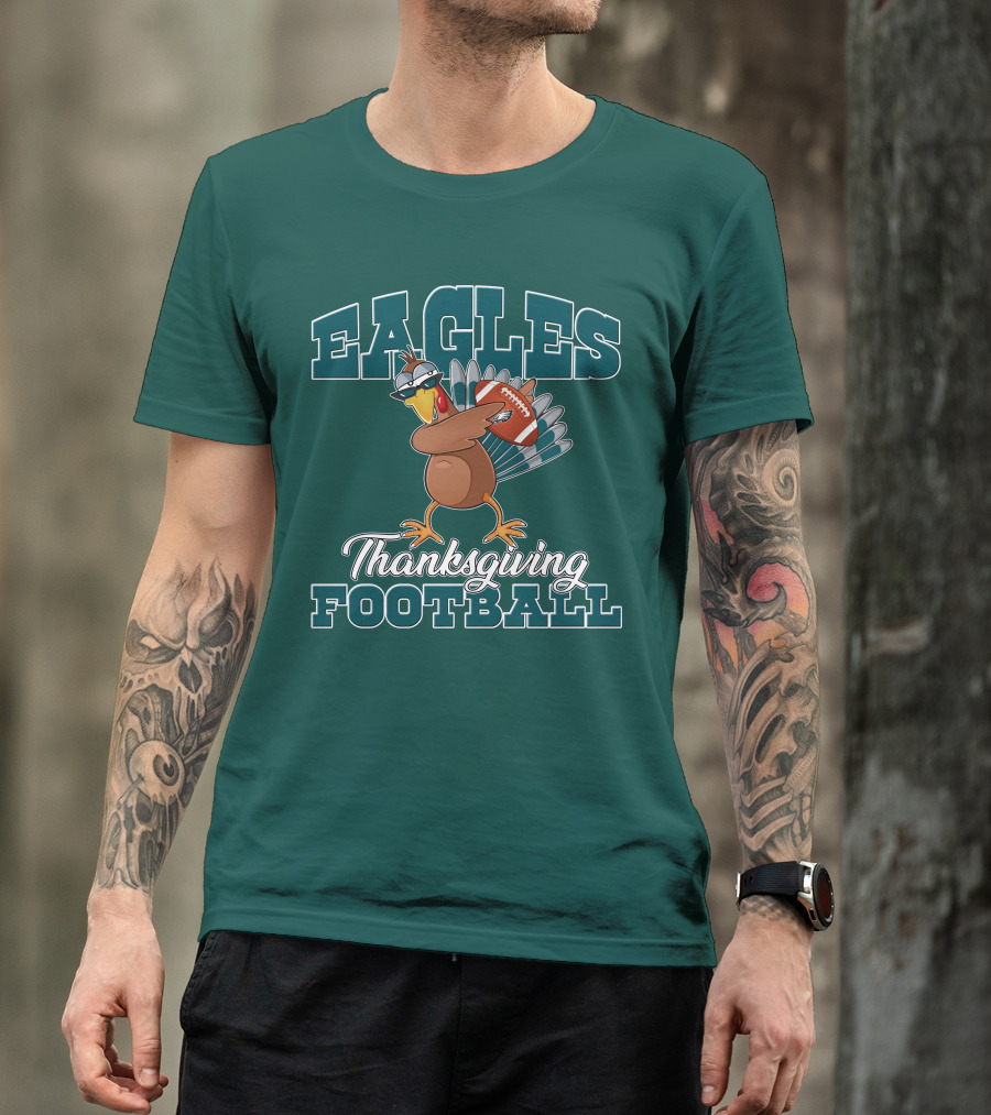 Eagles Thanksgiving Football Turkey T-Shirt