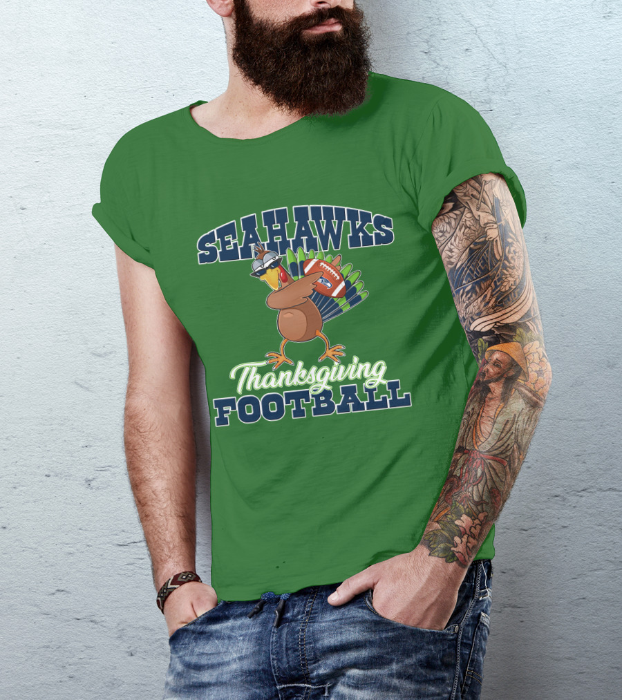 Seahawks Thanksgiving Football Turkey T-Shirt