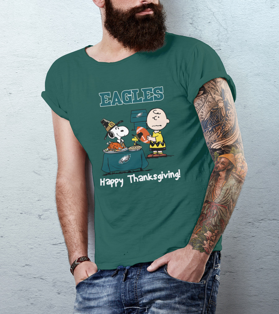 Eagles Snoopy Thanksgiving Football Peanuts Philadelphia T-Shirt