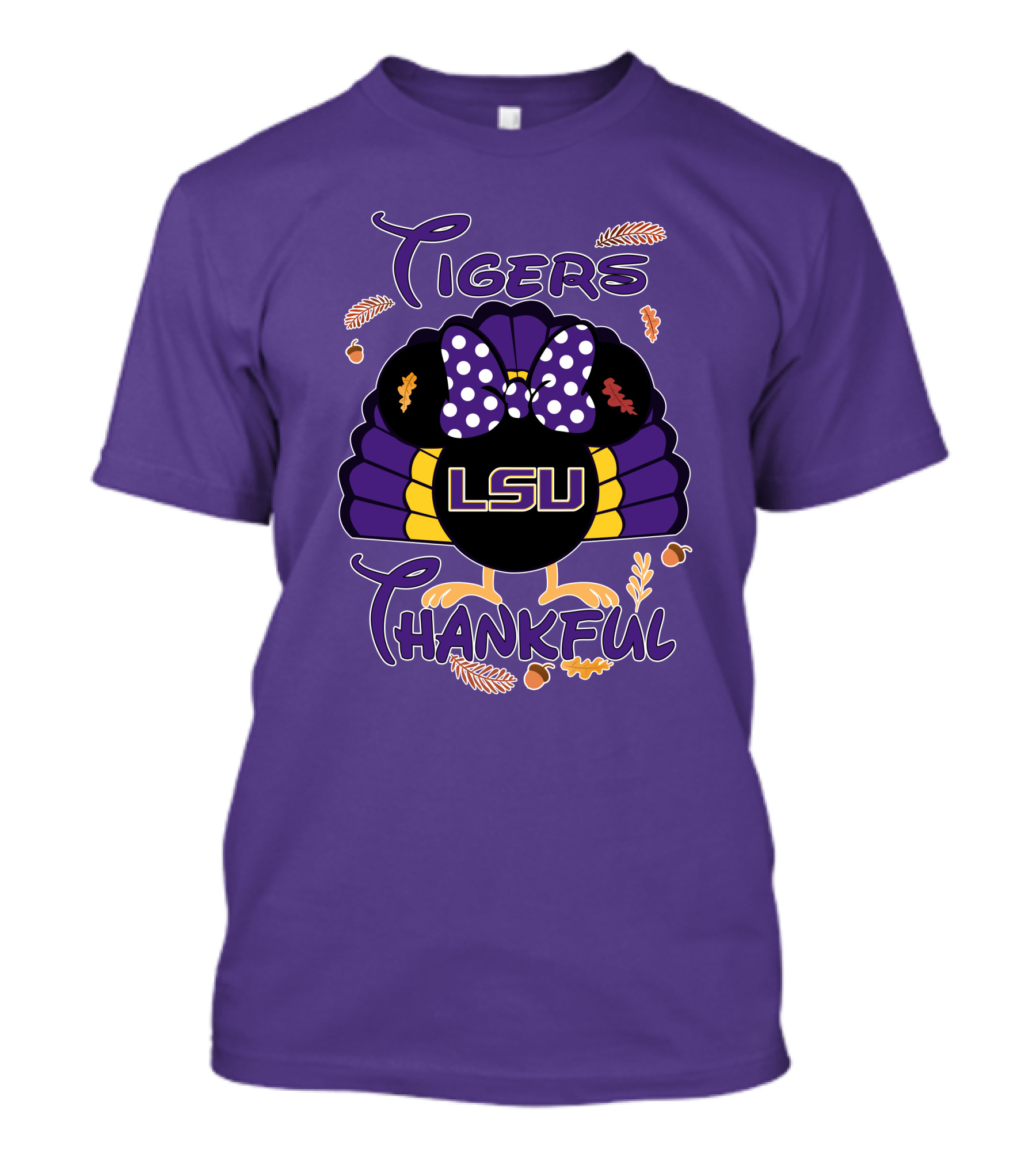 LSU Tigers Thankful Minnie Thanksgiving T-Shirt