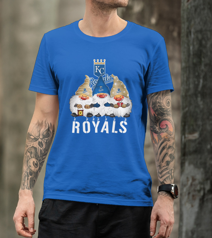 Kansas City Royals Merry Christmas Happy Holidays Gnomes T-Shirt
