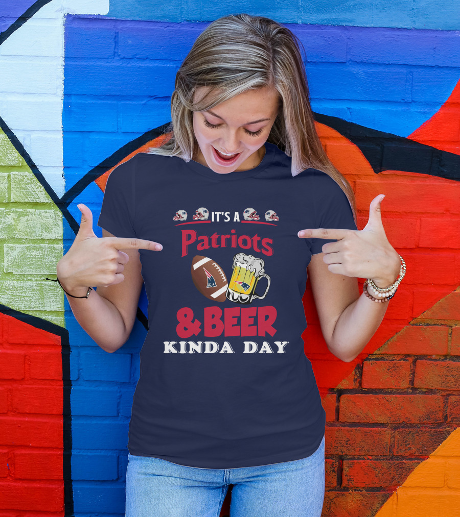New England Patriots Football And Beer Celebration Day T-Shirt