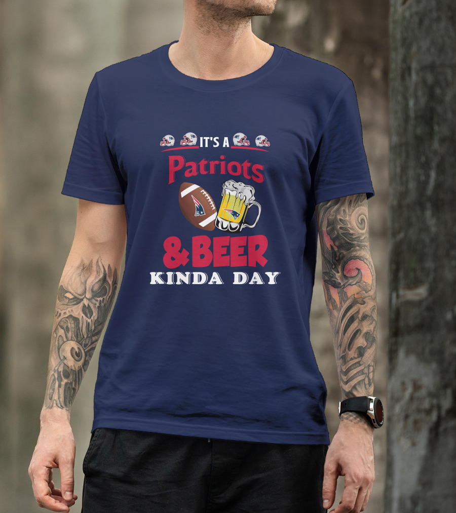 New England Patriots Football And Beer Celebration Day T-Shirt