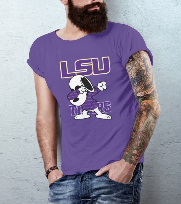 LSU Tigers Snoopy Dabbing T-Shirt